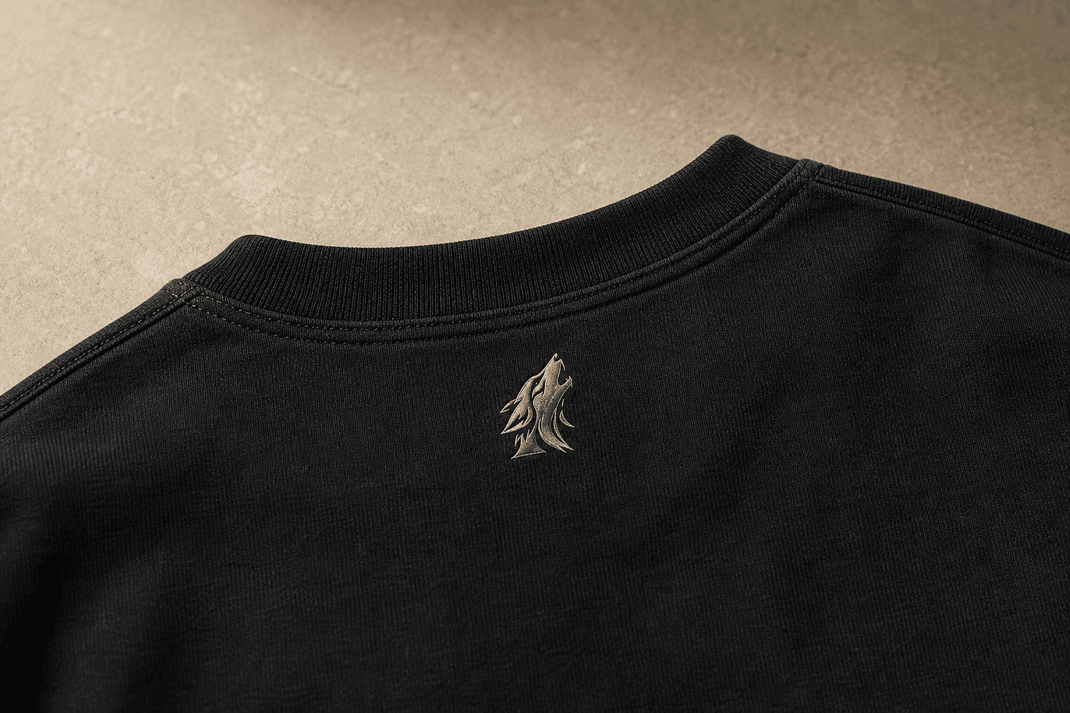 DYRWOLF back collar mark on the Signature T-Shirt
