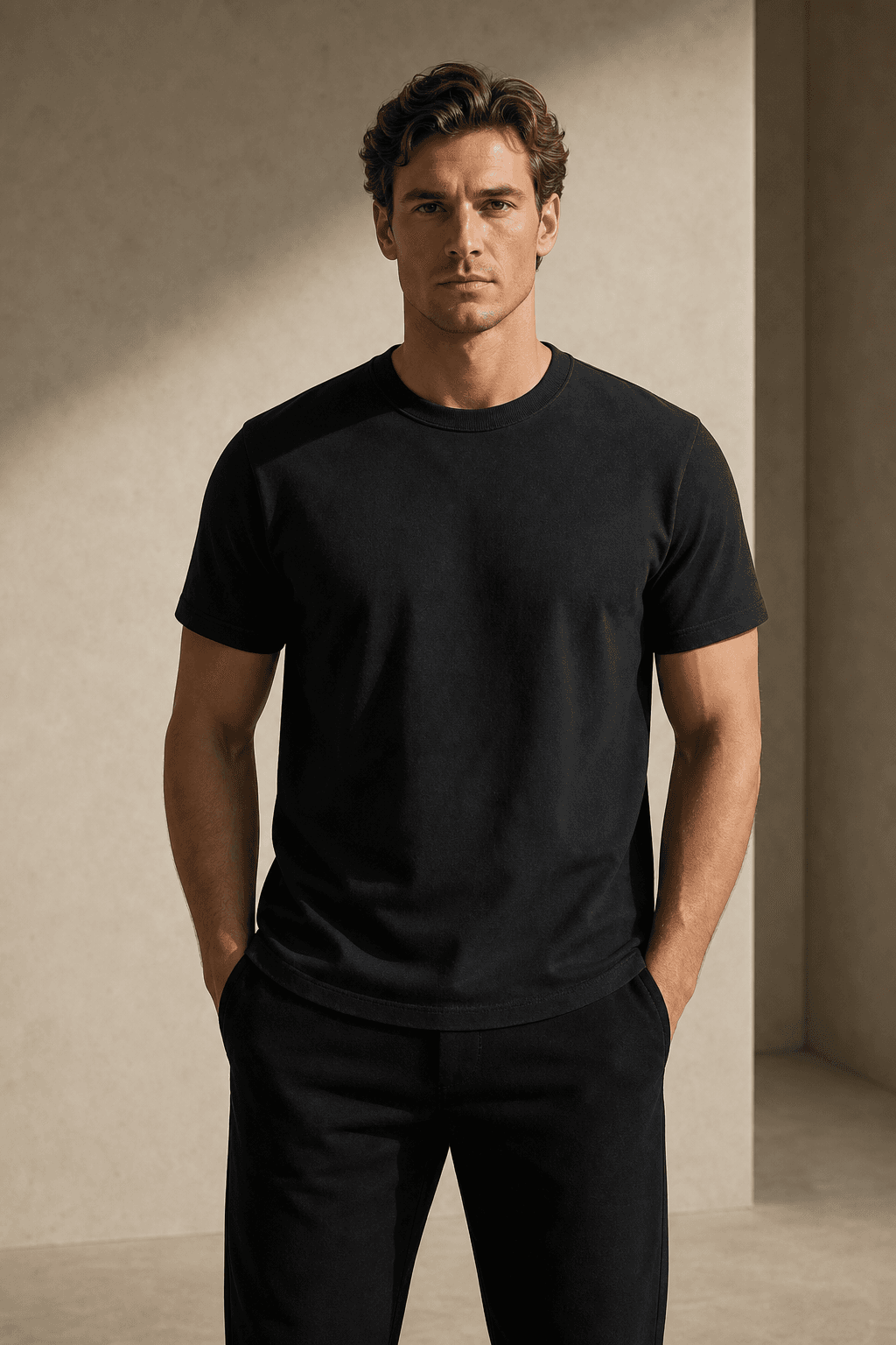 Model wearing the DYRWOLF Signature T-Shirt