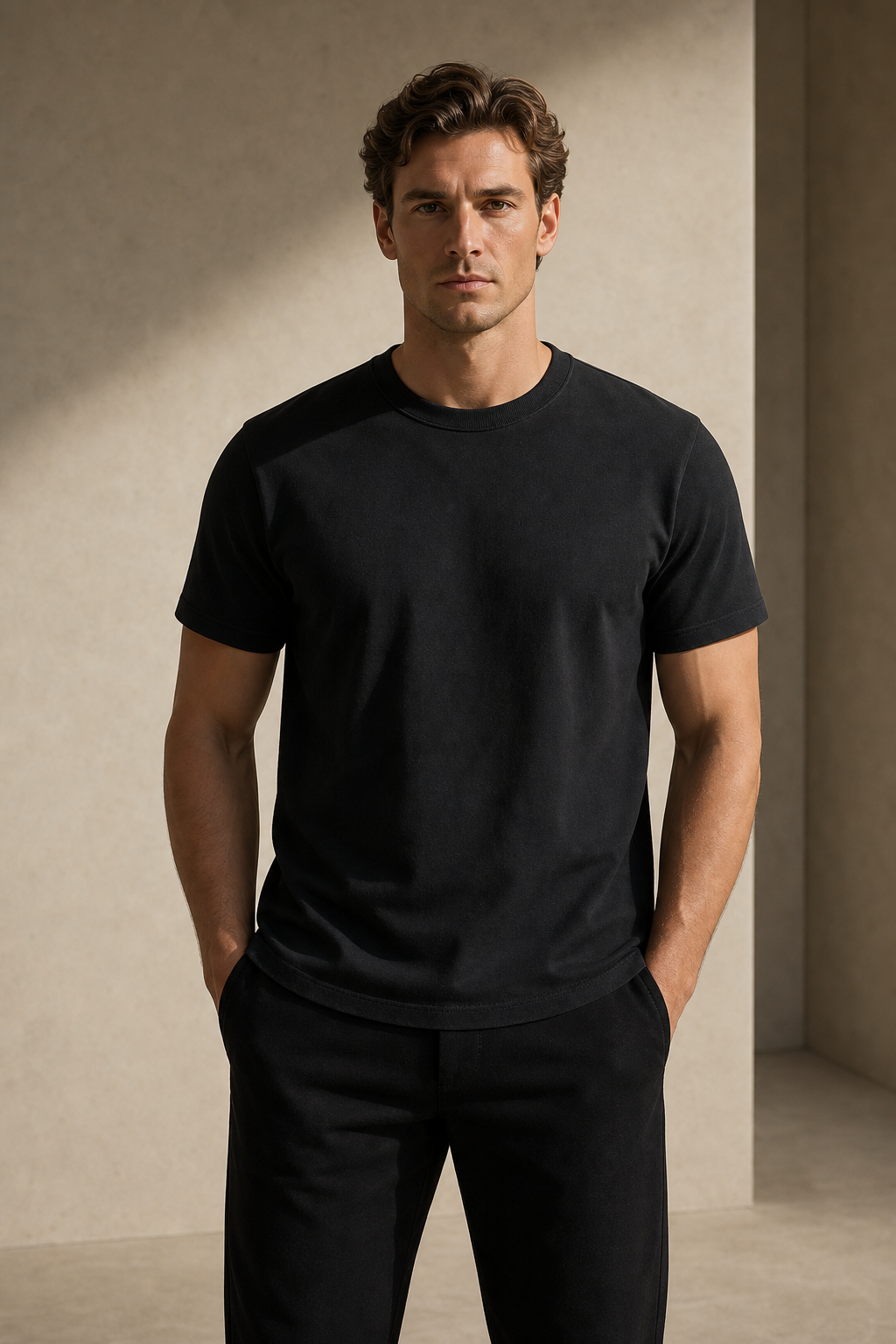 Model wearing the DYRWOLF Signature T-Shirt
